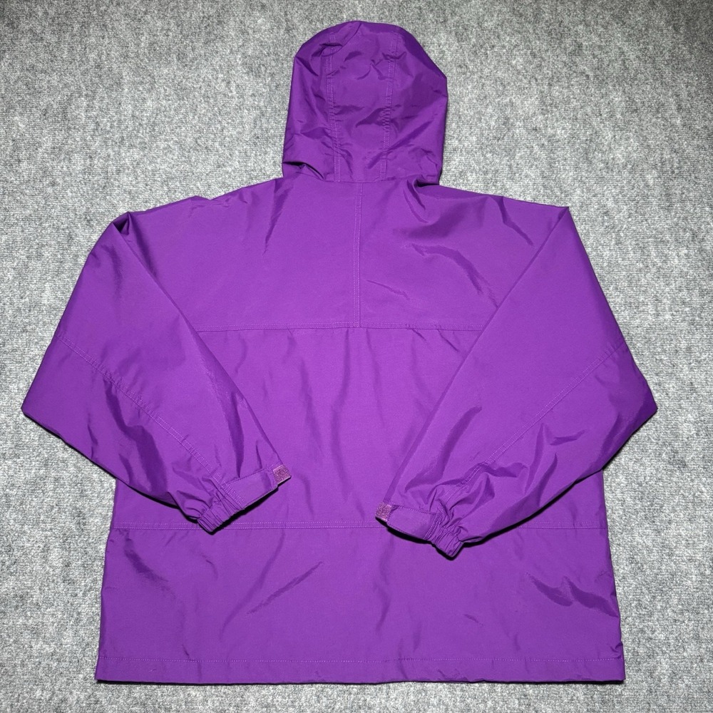 Vintage Eddie Bauer Jacket Mens XL Purple Teal Gore-Tex Hooded Rain Coat 90s - Picture 9 of 12